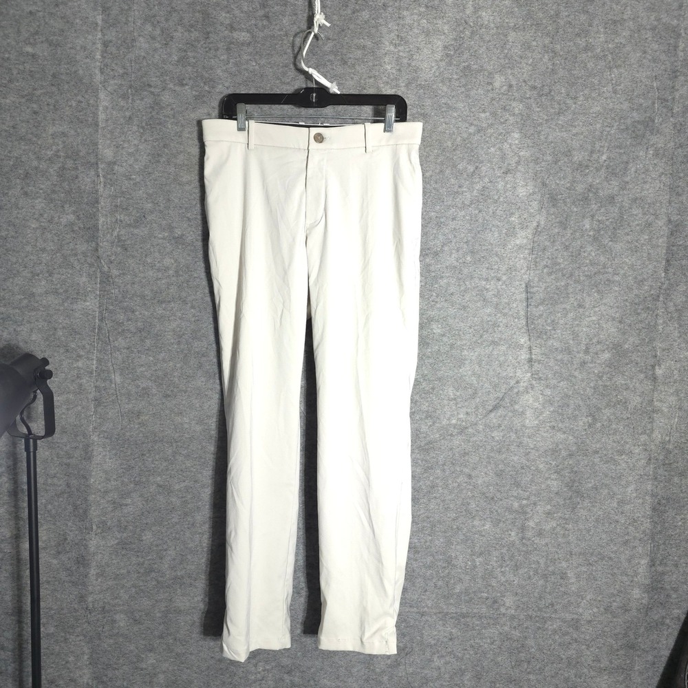 Nike Dri-FIT Golf Pants Mens 32x30 White Slim Straight Stretch Performance Sport